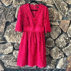 Tara Jarmon dark pink dress